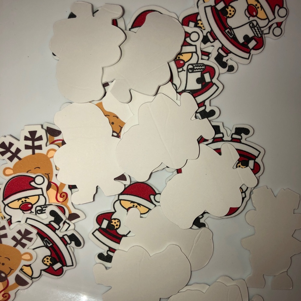 Santa & Rudolf Puffy Sticker Lot! ⭐️NWOT⭐️ - Picture 2 of 4